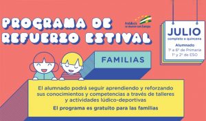 Las familias ya pueden inscribir a sus hijos en el Programa de refuerzo estival